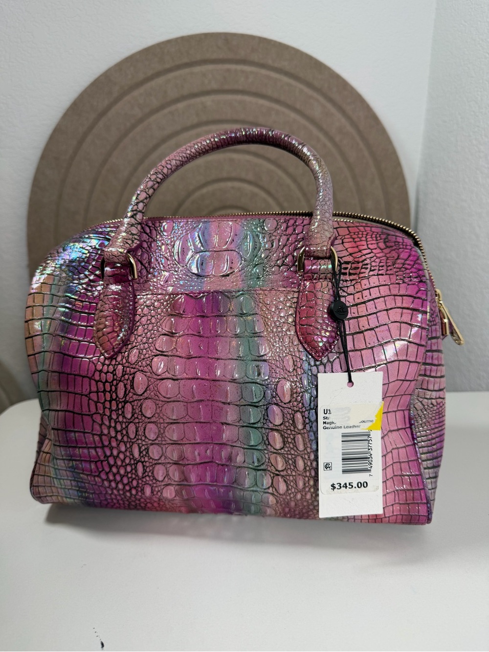 NWT BRAHMIN croc embossed Handbag - Picture 2 of 6